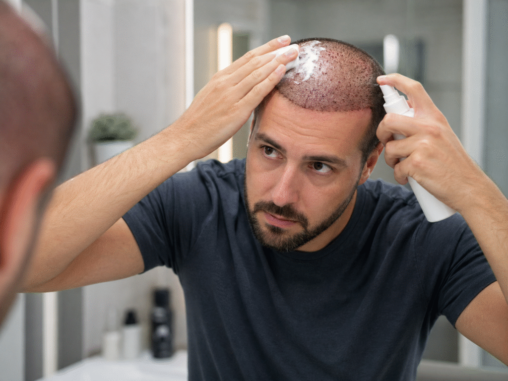 Wie erfolgt die Pflege nach der Haartransplantation